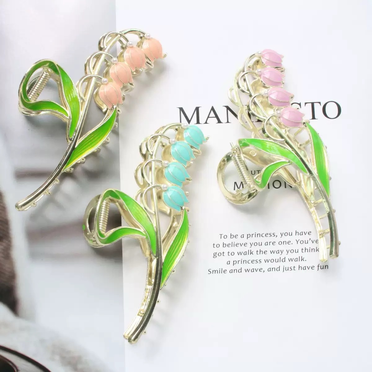Hi Tech Accessories - Klip Logam Bunga Lily Of The