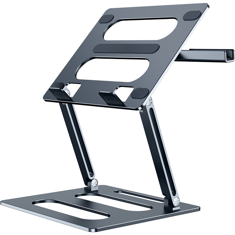 Laptop Stand Bamboo - Penyangga laptop gantung berdiri untuk kantor,