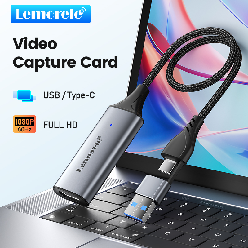 Usb C To Hdmi - Lemorele kartu penangkap Video USB 2.0,