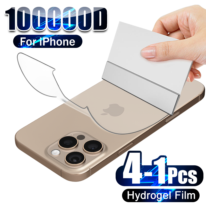 Tech Accessories Apple - 4-1 buah Film hidrogel belakang untuk