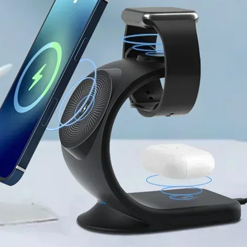 Wireless Charger 3 In 1 - Stasiun Pengisian Daya Nirkabel Magnetik 3