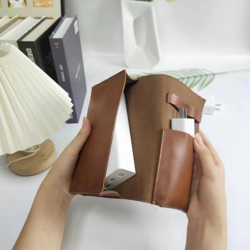 Tech Accessories Storage - 1 Buah Tas Organizer Multi-Kompartemen Kulit