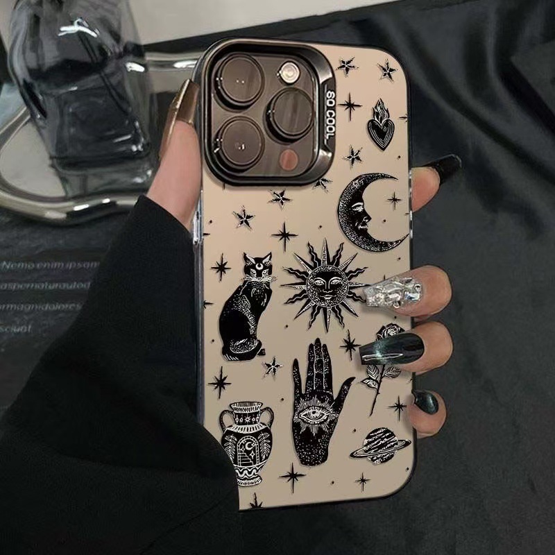 Tech Accessories Iphone - Casing Ponsel Mewah Sun Moon Cat