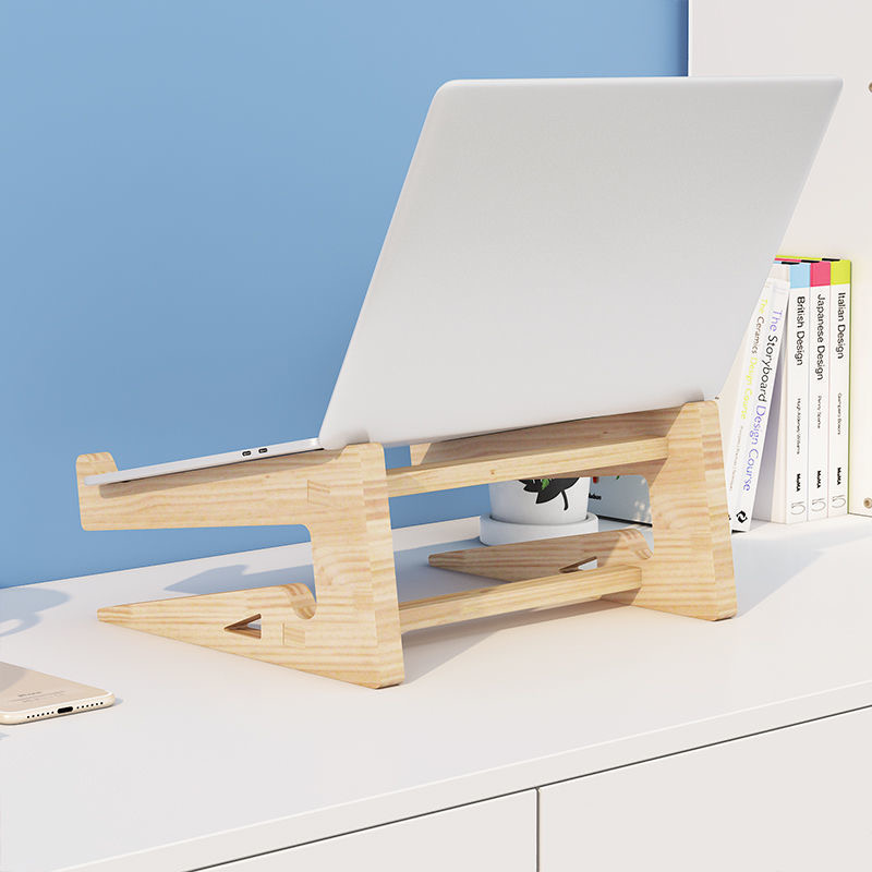 Laptop Stand Bamboo - Laptop Berdiri untuk MacBook Pro Notebook