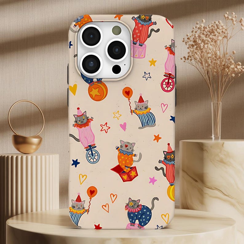 Tech Accessories Iphone - Casing iPhone Kucing Sirkus Badut Kecil