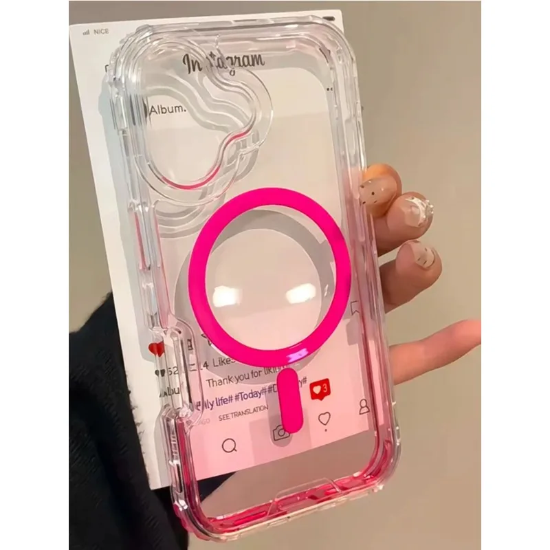 Wireless Charger 3 In 1 - Casing Anti-Shock 3IN1 Gradient Clear untuk
