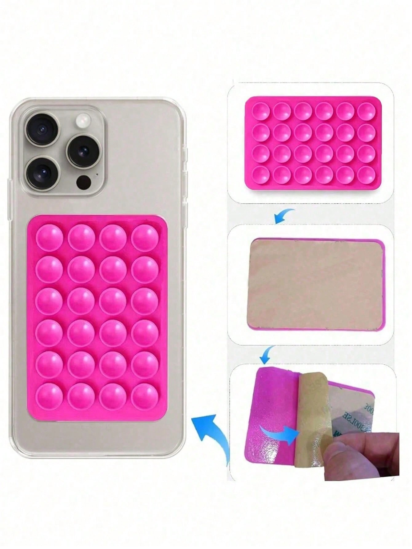 Tech Accessories Iphone - Casing Ponsel Persegi dengan Perekat Silikon