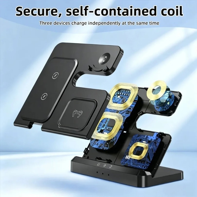 Pengisi Daya Nirkabel Cepat 3  - Wireless Charger 3 In 1 ulasan dan harga
