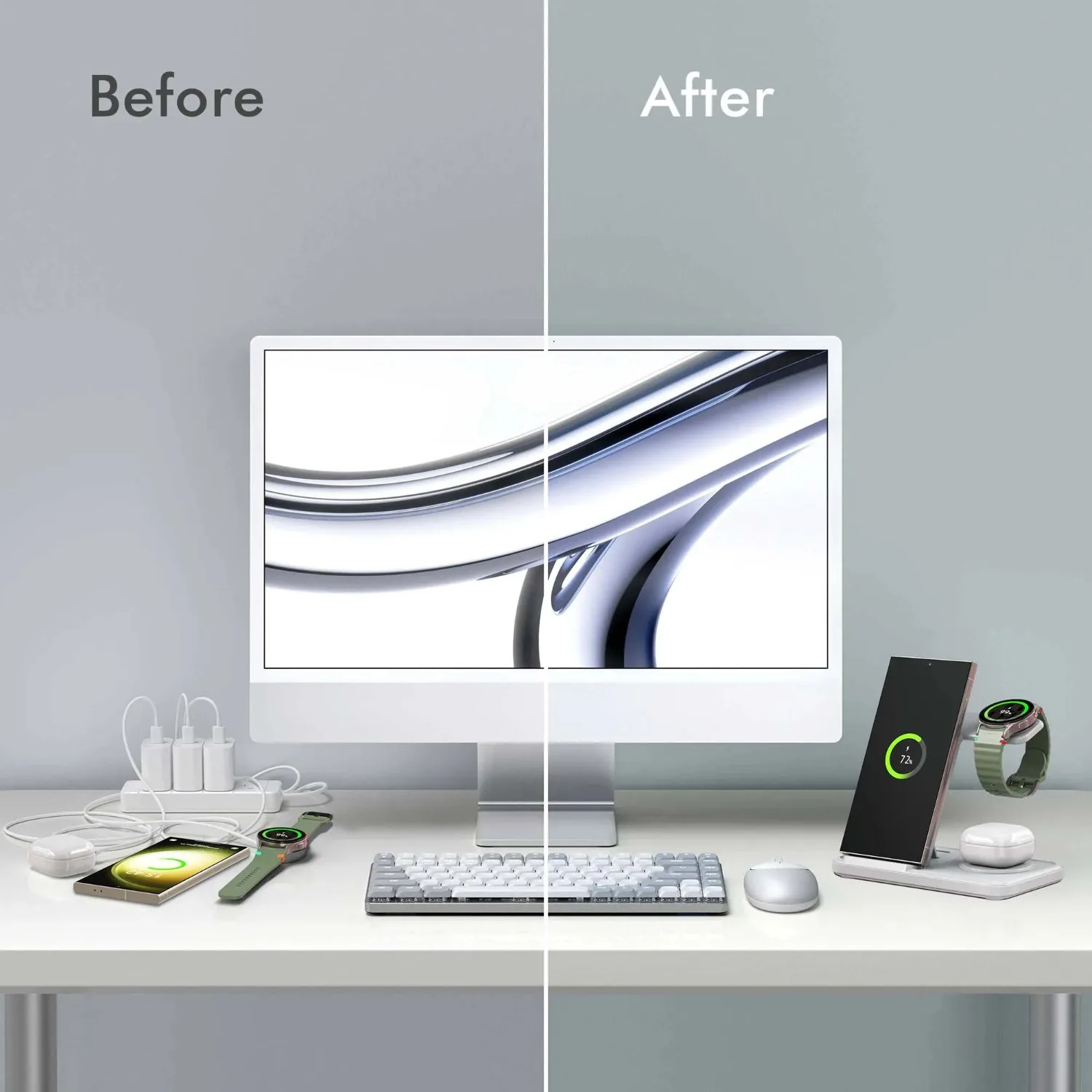 Stasiun Pengisi Daya Nirkabel  - Wireless Charger 3 In 1 ulasan dan harga