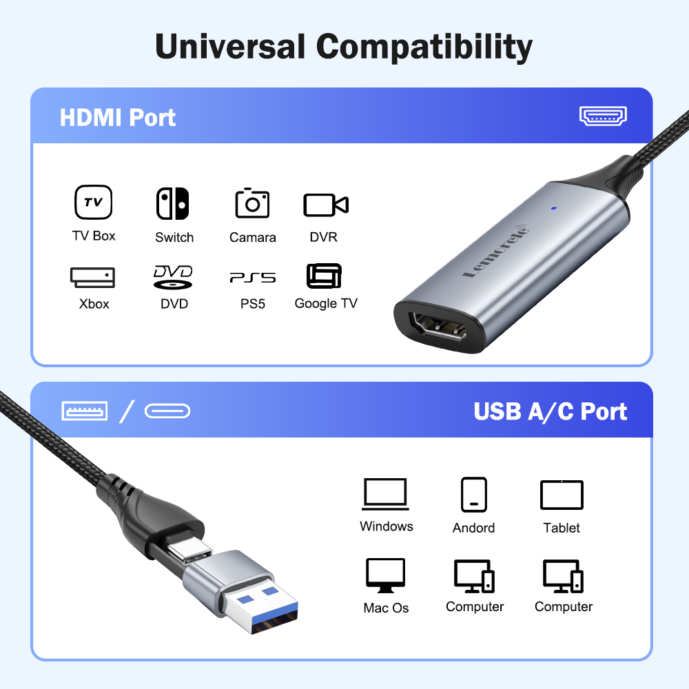 Lemorele kartu penangkap Video - Usb C To Hdmi ulasan dan harga
