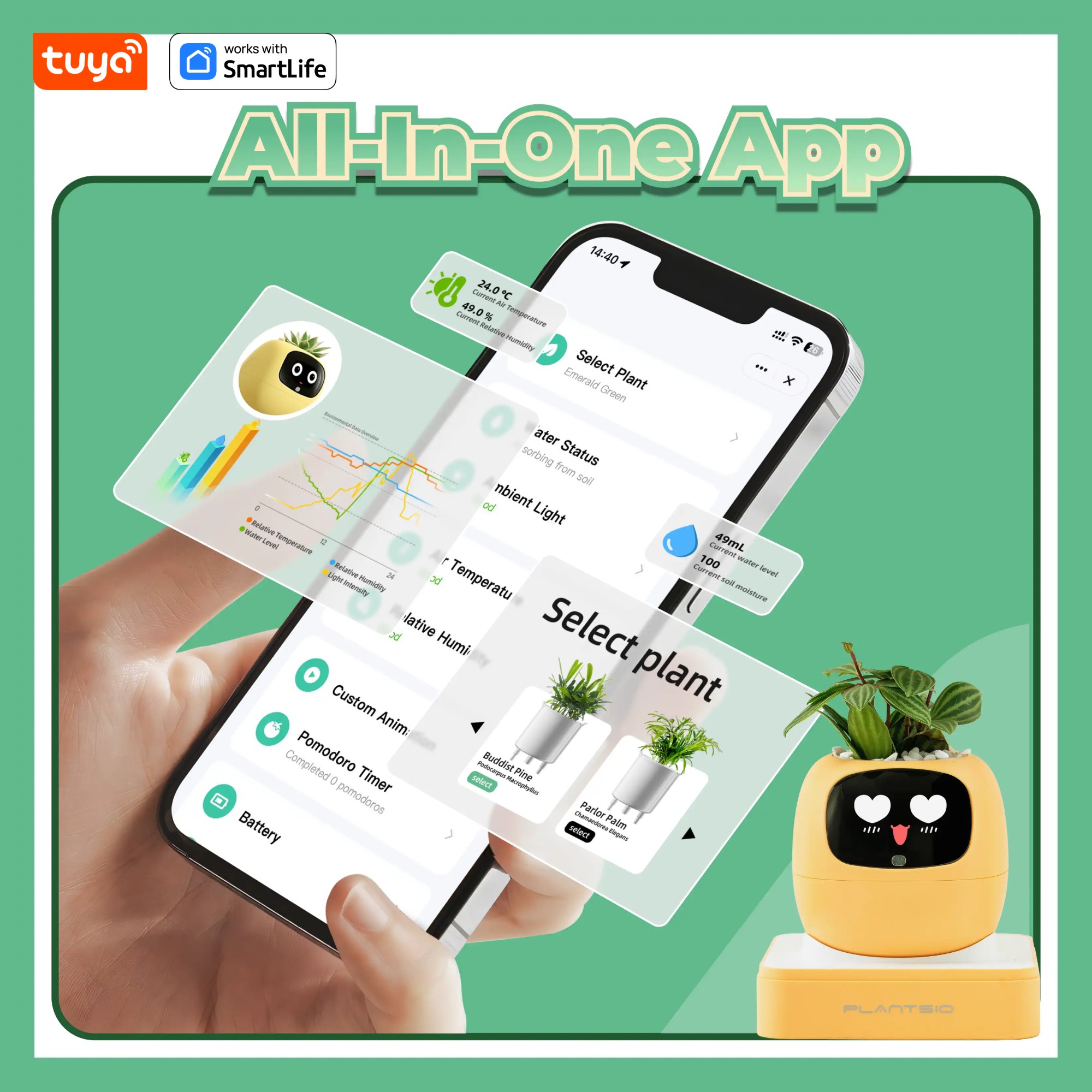 Robot Tanaman Pintar Tuya Ivy  - Tech Accessories Gifts ulasan dan harga