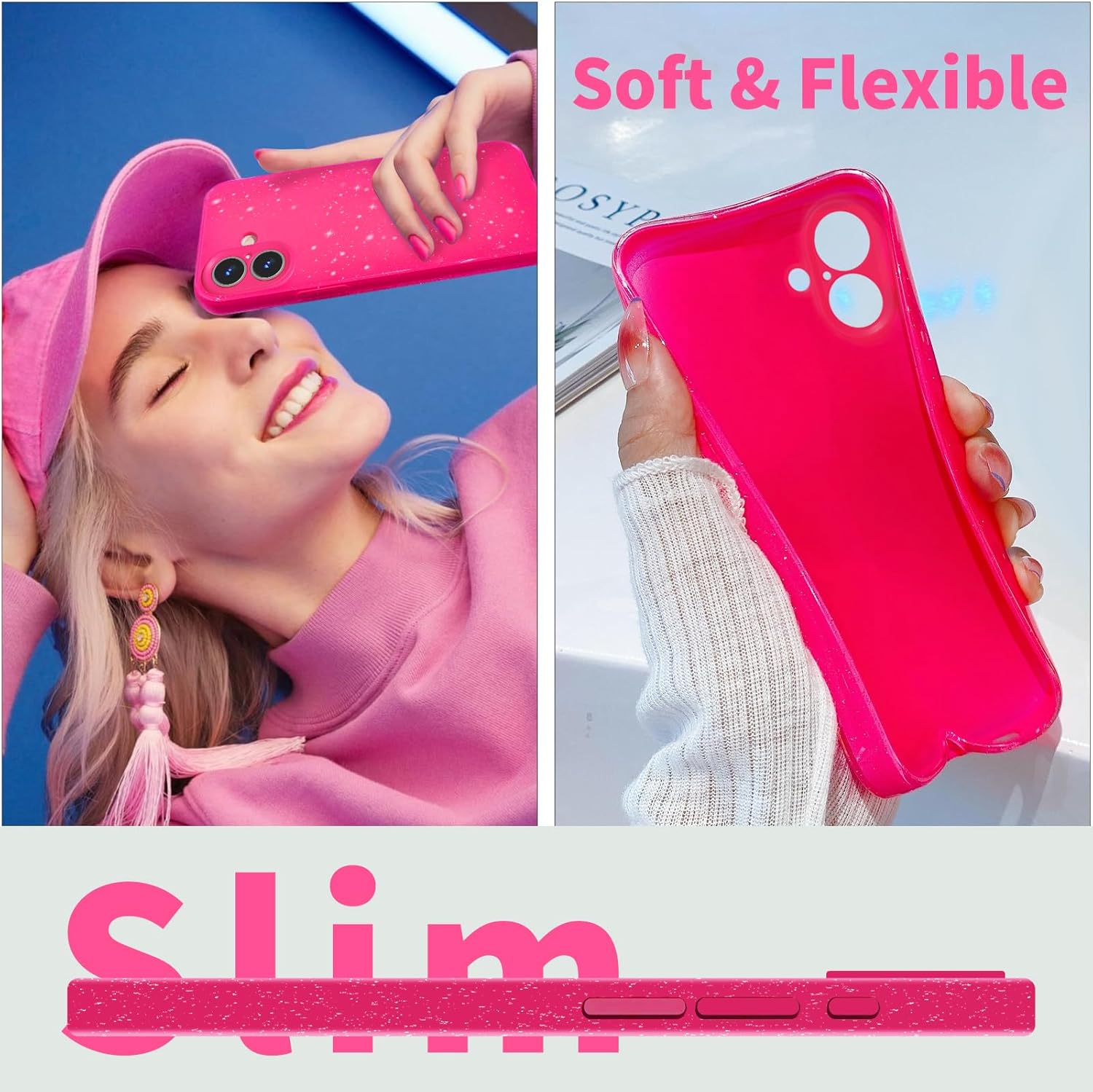 Casing Glitter Mawar Merah Mud - Tech Accessories Iphone ulasan dan harga