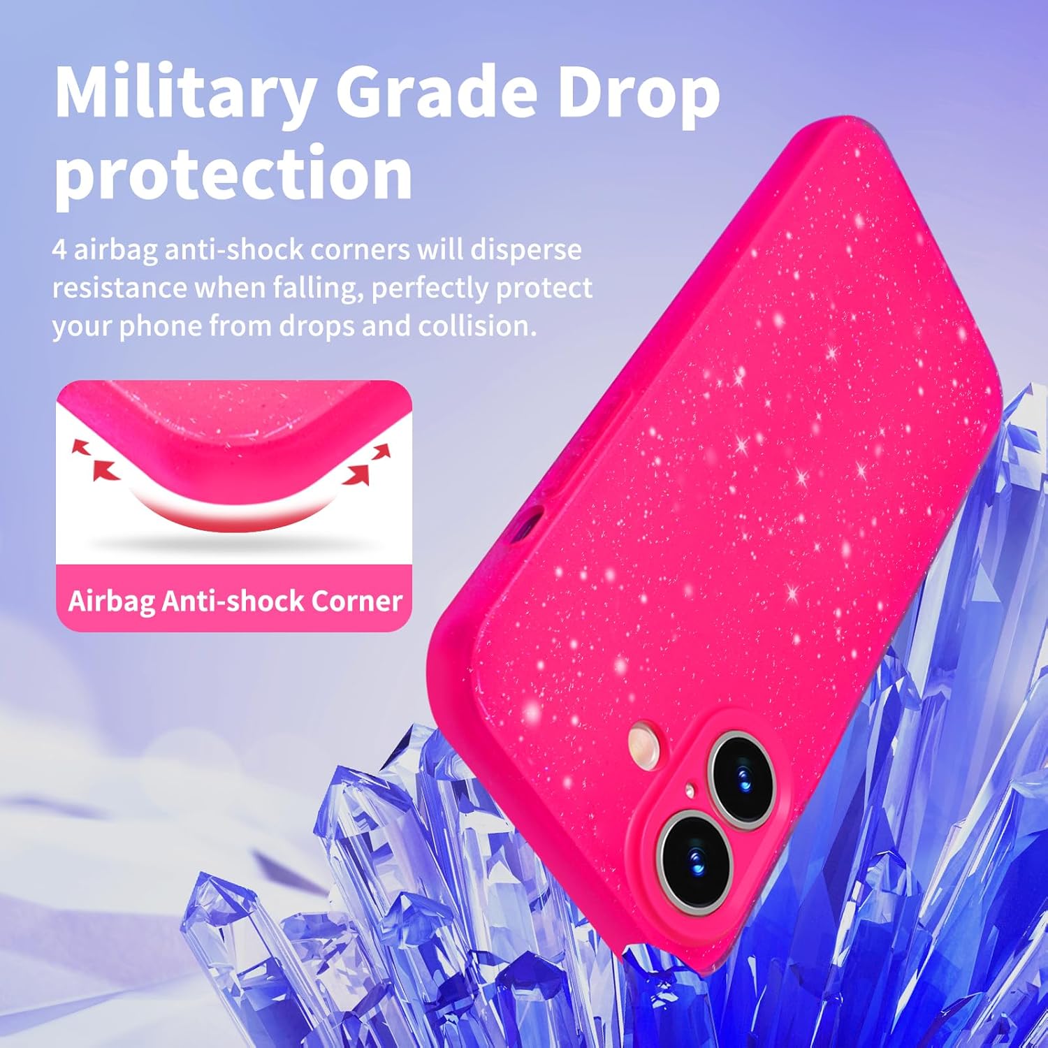 Casing Glitter Mawar Merah Mud - Tech Accessories Iphone ulasan dan harga