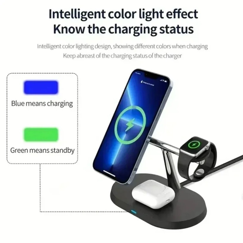 3 in 1 Opansten Magnetic Wirel - Wireless Charger 3 In 1 ulasan dan harga