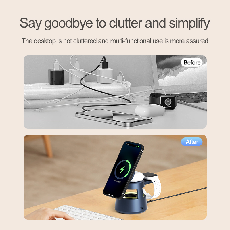 Stasiun Pengisian Daya Nirkabe - Wireless Charger 3 In 1 ulasan dan harga