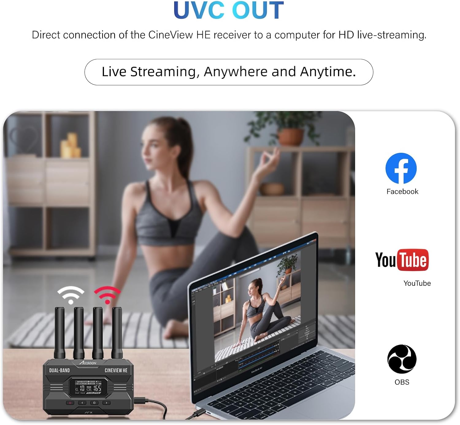 HDMI Accsoon CineView HE kamer - Usb C To Hdmi ulasan dan harga