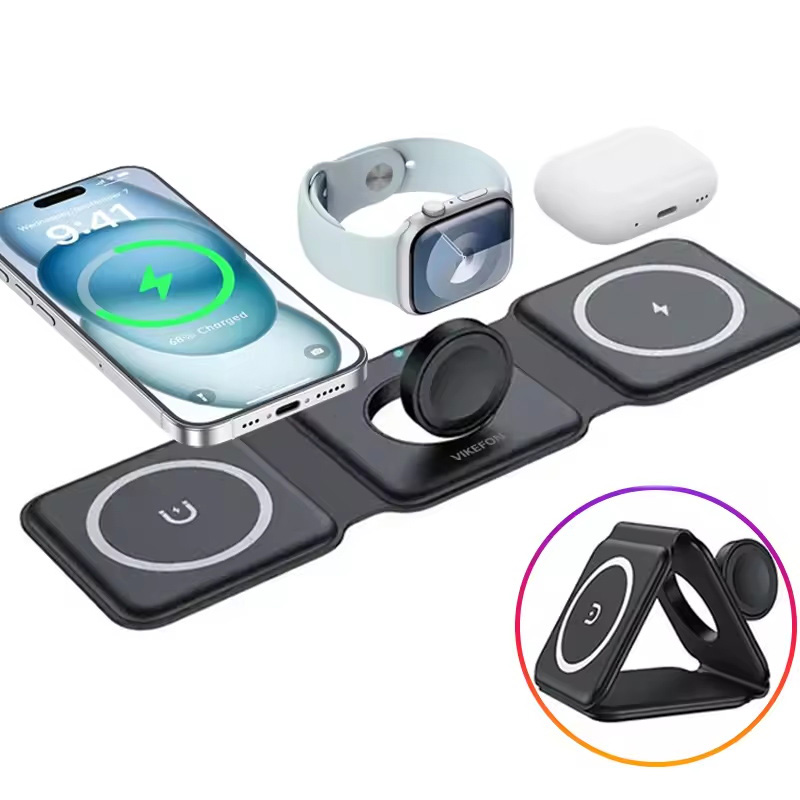 Pengisi Daya Nirkabel Lipat Ma - Wireless Charger 3 In 1 ulasan dan harga