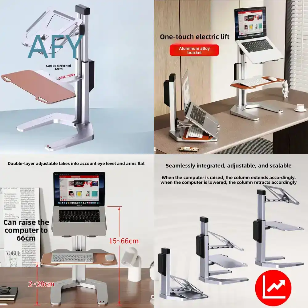 Konverter Meja Berdiri Elektri - Laptop Stand Bamboo ulasan dan harga