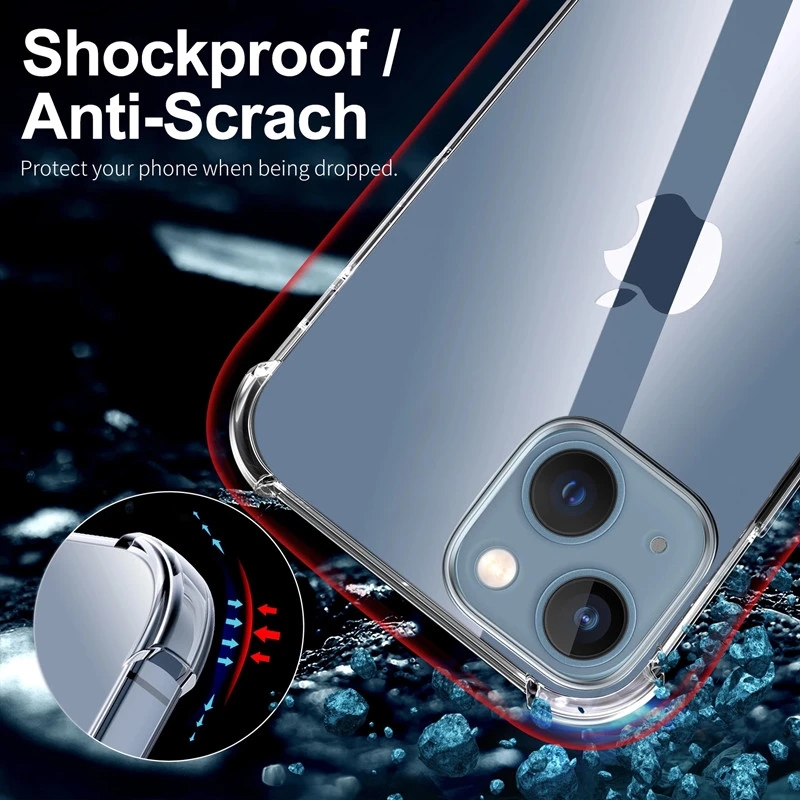 Casing ponsel bening tahan gun - Tech Accessories Apple ulasan dan harga