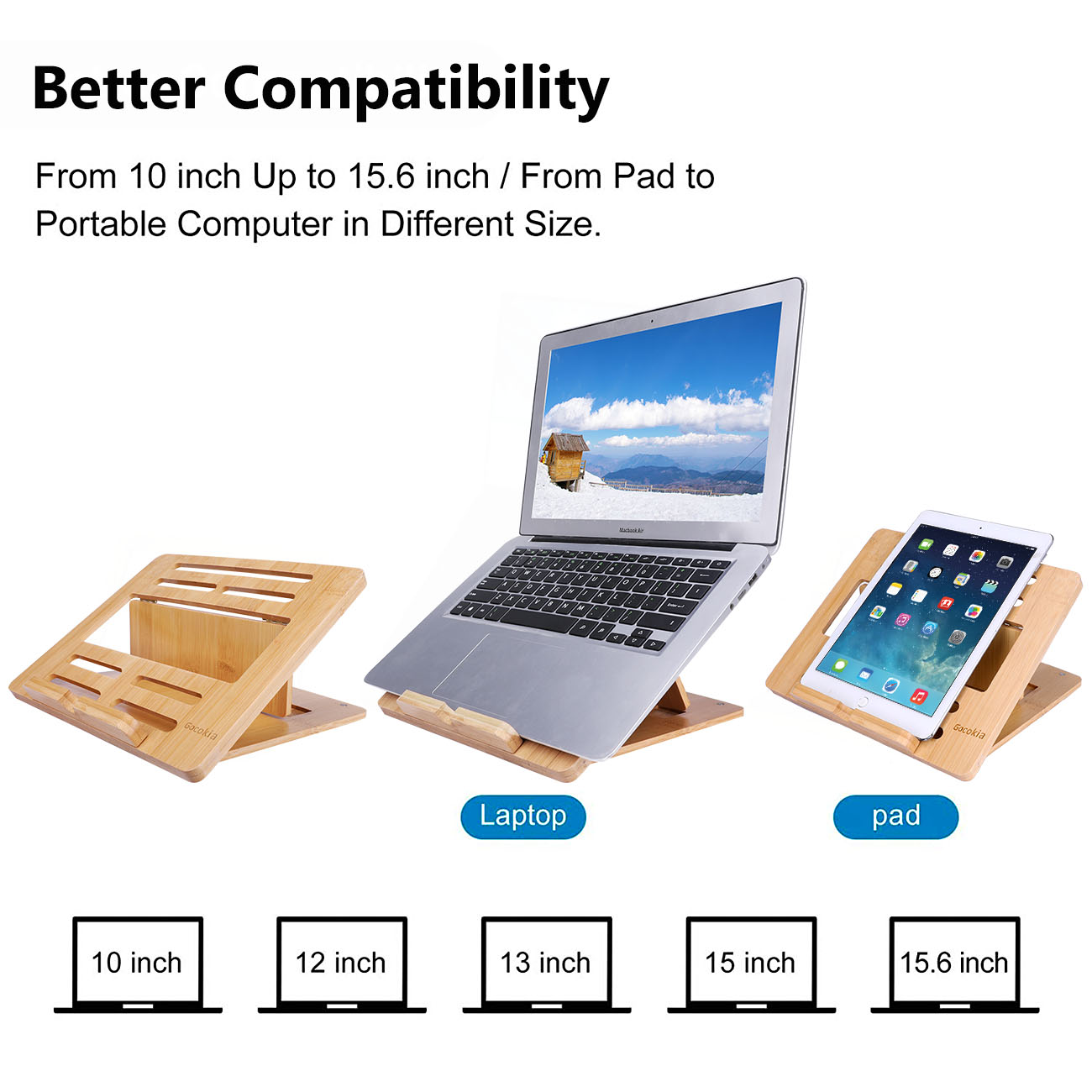 Dudukan Laptop Notebook Bambu  - Laptop Stand Bamboo ulasan dan harga