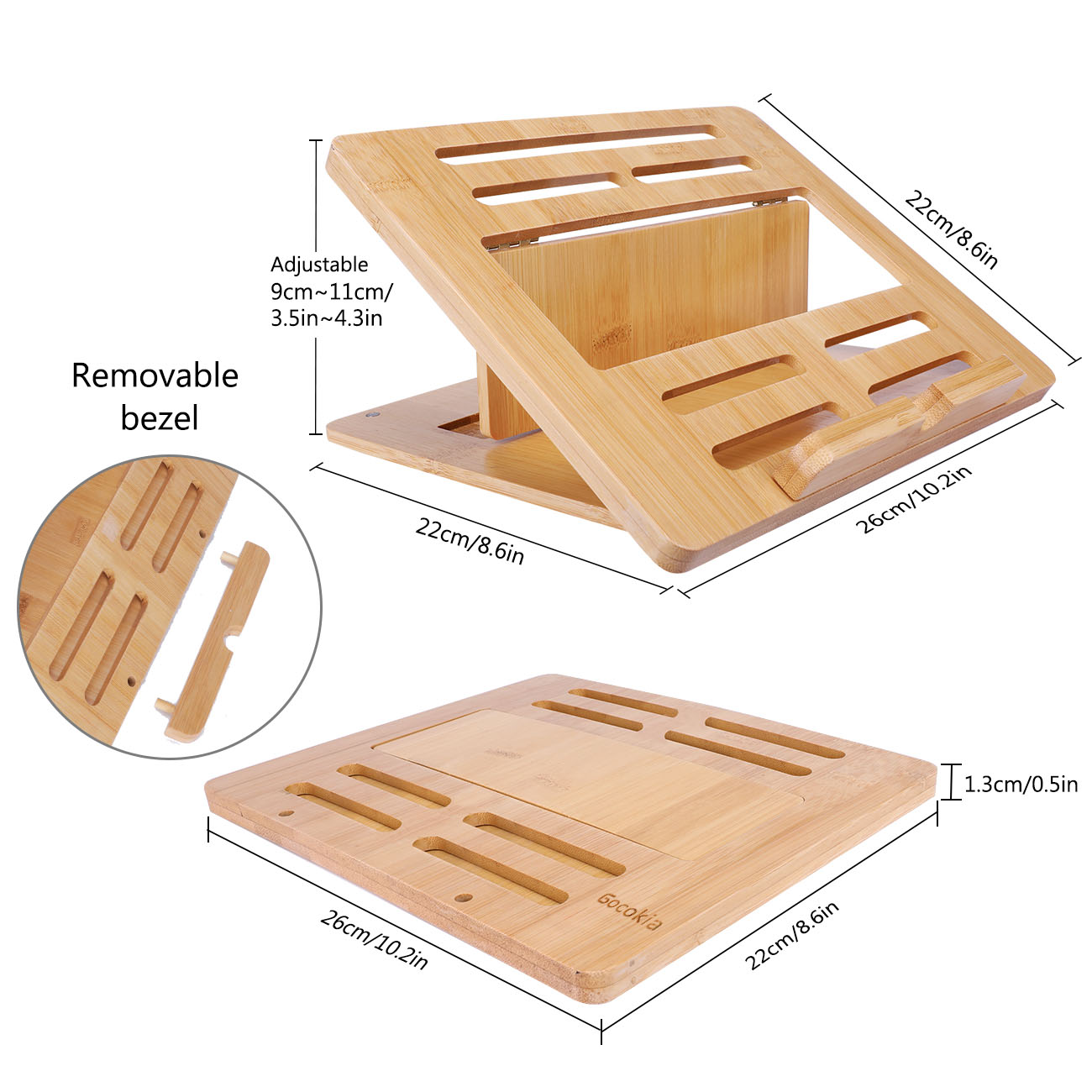 Dudukan Laptop Notebook Bambu  - Laptop Stand Bamboo ulasan dan harga