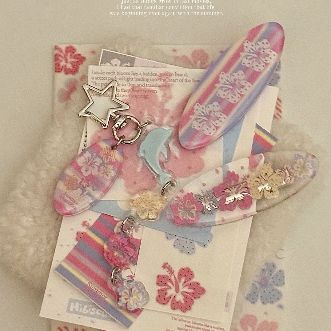 Gantungan Kunci Hibiscus Lumba - Tech Girl Accessories ulasan dan harga