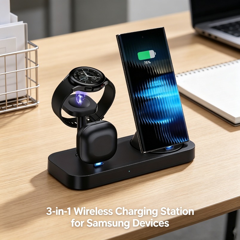 Pengisi Daya Nirkabel 3 in 1 D - Wireless Charger 3 In 1 ulasan dan harga