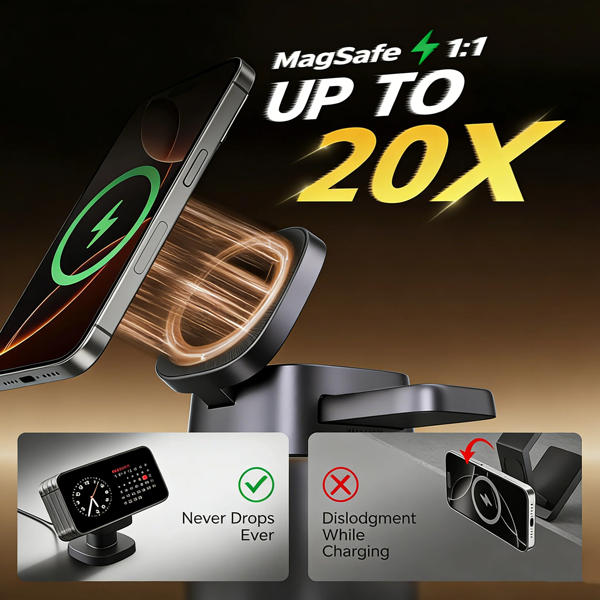 TIMESS Lampu Malam Pengisi Day - Wireless Charger 3 In 1 ulasan dan harga
