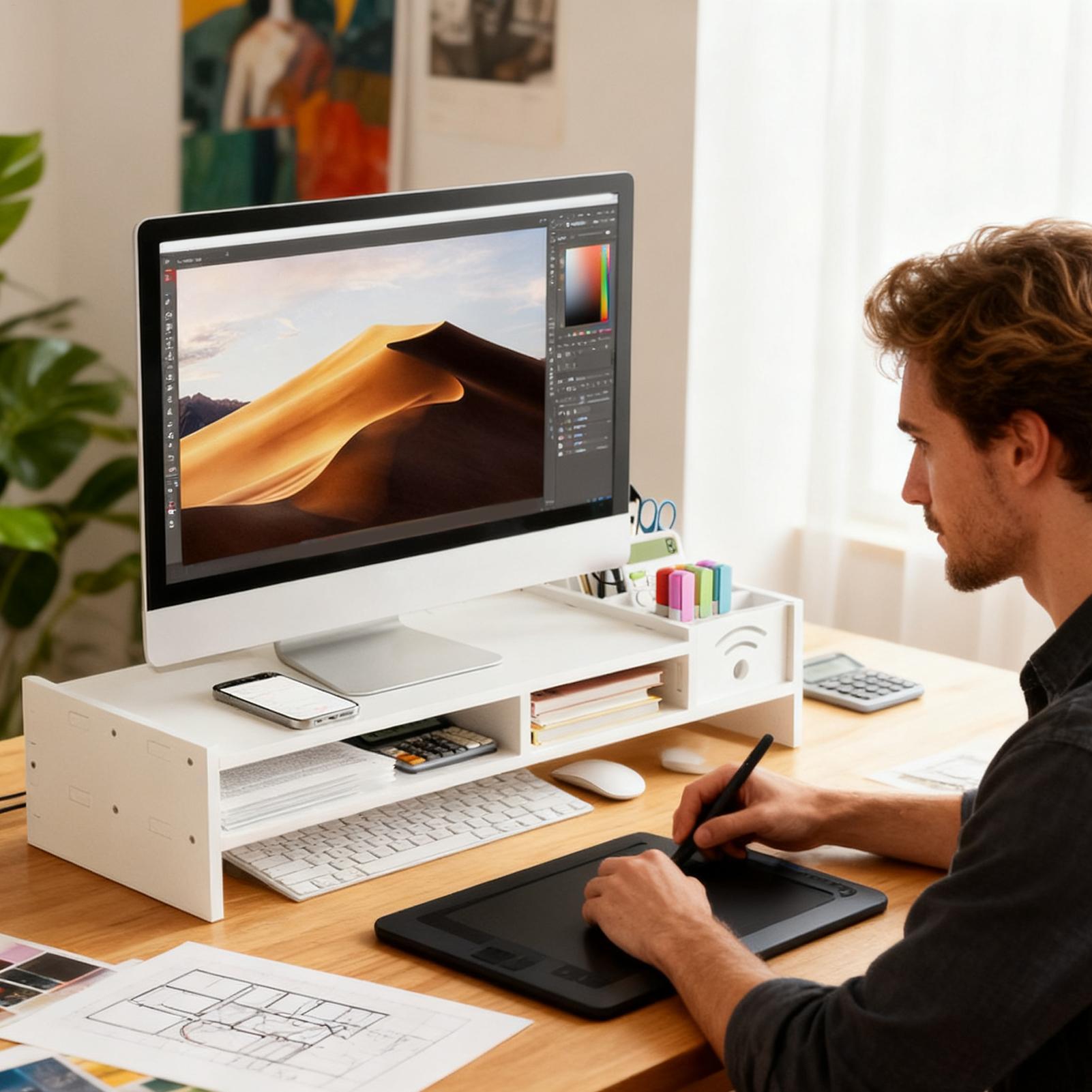 Penyangga Monitor untuk Meja,  - Laptop Stand Bamboo ulasan dan harga